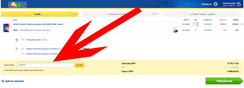 okay slevový kupon