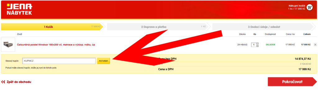Jena nábytek slevový kupón